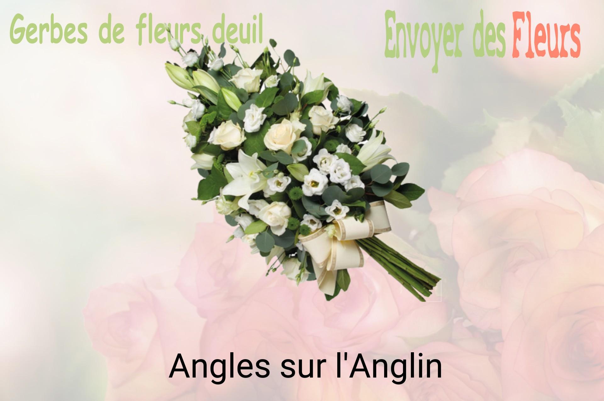 Gerbe de fleurs de deuil livrée à Angles-sur-l'Anglin